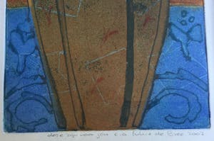 Lukie de Bree - Set van 2 kleuren etsen (E.A.) | in bronskleurige metalen lijsten kopen? Bied vanaf 75!