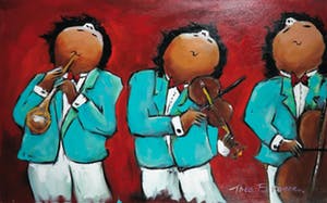 Theo Broeren - Acryl op doek, Swingend (Zeer groot) kopen? Bied vanaf 100!