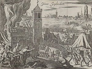 Niet of onleesbaar gesigneerd - Gravure, Guines Geplondert - Ingelijst kopen? Bied vanaf 1!