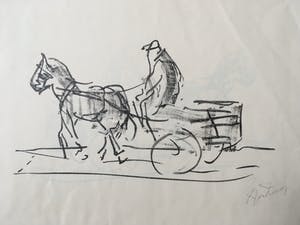 Douwe Jan van der Zweep - Man met paard en wagen kopen? Bied vanaf 10!