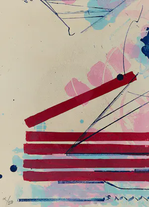 Sam Middleton - Redelijk zeldzame zeefdruk op papier "summer sailing" - oplage slechts 50 kopen? Bied vanaf 63!