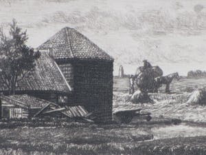 Fokko Mees - Molenlandschap bij Ransdorp - Ets kopen? Bied vanaf 40!