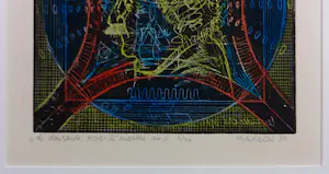 Hubert Leyendeckers - Kleurets op papier, De dansende woe-li-meesters - Ingelijst kopen? Bied vanaf 40!