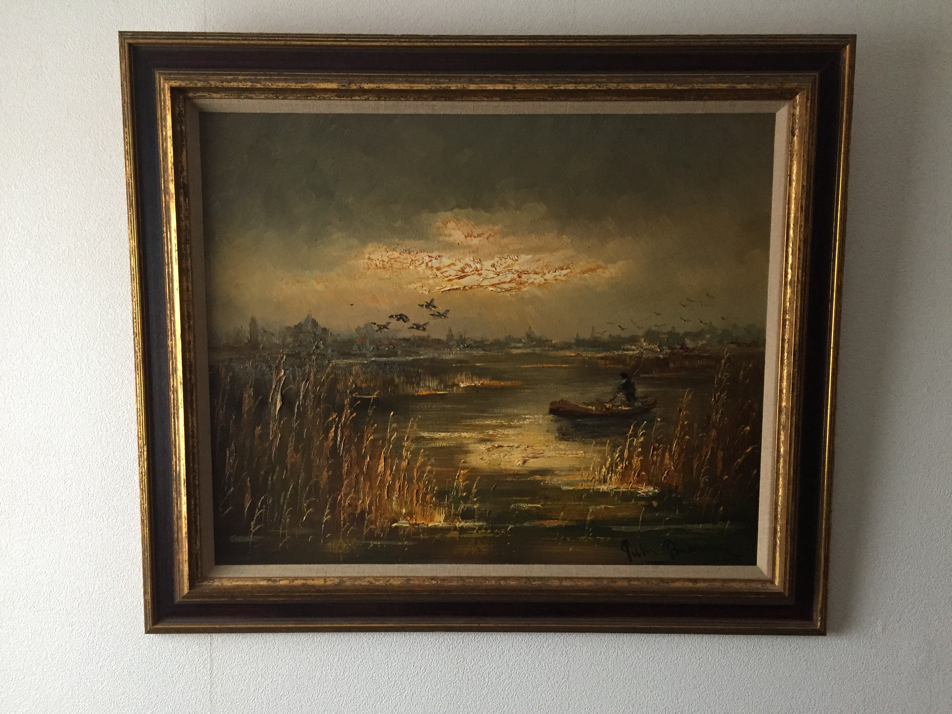 Peter Brouwer - Bootje tussen het riet verkocht voor € 125!