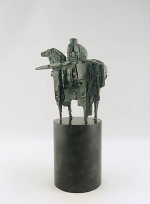 Eric Claus - Brons op marmeren sokkel, Toernooiridder kopen? Bied vanaf 395!