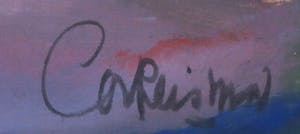 Cor Reisma - Gouache op papier, Landschap met boerenkar - Ingelijst kopen? Bied vanaf 200!