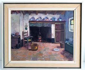 Niet of onleesbaar gesigneerd - Hollandse school, sfeerimpressie oude kamer kopen? Bied vanaf 1!