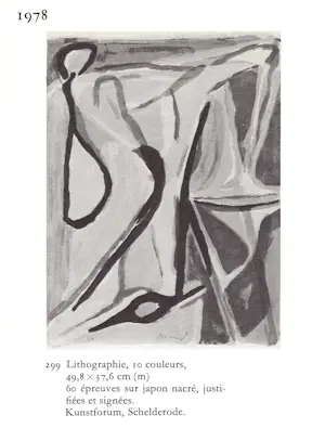 Bram van Velde - Abstracte compositie, litho in 10 kleuren (mooi ingelijst) kopen? Bied vanaf 450!