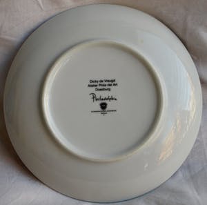 Plateelfabriek Schoonhoven N.V. - 4 Porseleinen bordjes + 1 kopje - Philadelphia kopen? Bied vanaf 1!