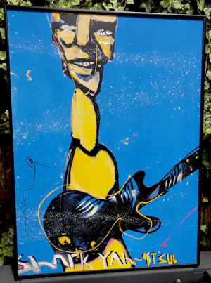 Herman Brood - De gitarist, zeefdruk (netjes ingelijst) kaufen? Bieten Sie von 350!