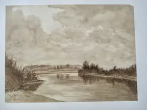 Niet of onleesbaar gesigneerd - 12 x Aquarel/Tekening div. Kunstenaars Landschap kopen? Bied vanaf 1!