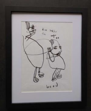 Herman Brood - tekening uit 1991, gesigneerd kopen? Bied vanaf 220!