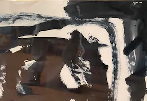 Koos de Bruin - Grazend paard - aquarel op papier - 1990 kopen? Bied vanaf 85!