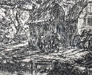 Christian Ludwig von Hagedorn - waterlandschap met vissershut - ets uit 1744 kopen? Bied vanaf 110!