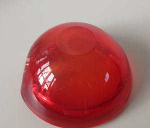 Niet of onleesbaar gesigneerd - Oranje rode dikwandige vintage Murano glazen asbak kopen? Bied vanaf 1!