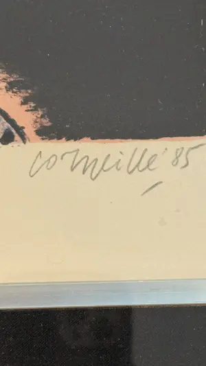 Corneille - Liggend naakt met kat en vogel kaufen? Bieten Sie von 150!