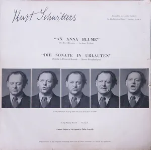 Kurt Schwitters - An Anna Blume & Die Sonate in Urlauten (LP) kopen? Bied vanaf 1!