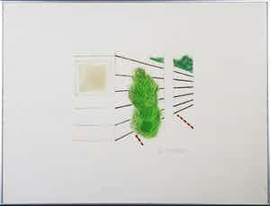 Roger Raveel - Ets, Eros teistert elk gewas - Ingelijst verkocht voor € 400!