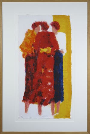 Wil Willemsen - Zeefdruk, Talking - Ingelijst kopen? Bied vanaf 50!