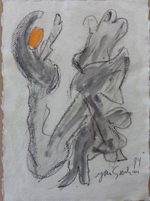 Jan Sierhuis - DANSENDE FIGUREN / ORIGINEEL WERK / 30x21cm / SIG / 1994 kopen? Bied vanaf 50!