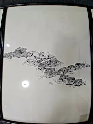 Niet of onleesbaar gesigneerd - Dorpje in Azië. kopen? Bied vanaf 1!