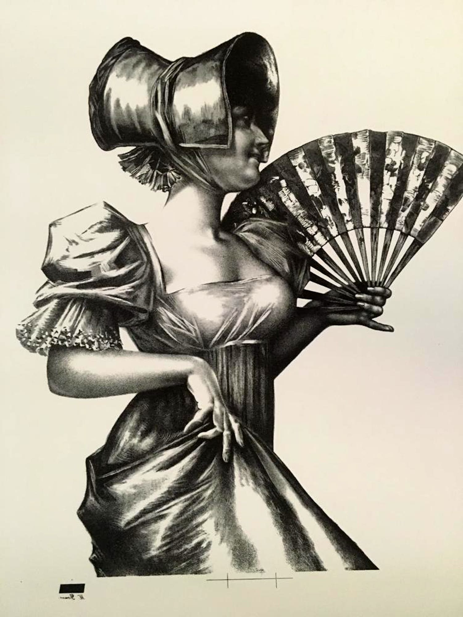 Niet of onleesbaar gesigneerd - Charmante dame met waaier kopen? Bied vanaf 1!