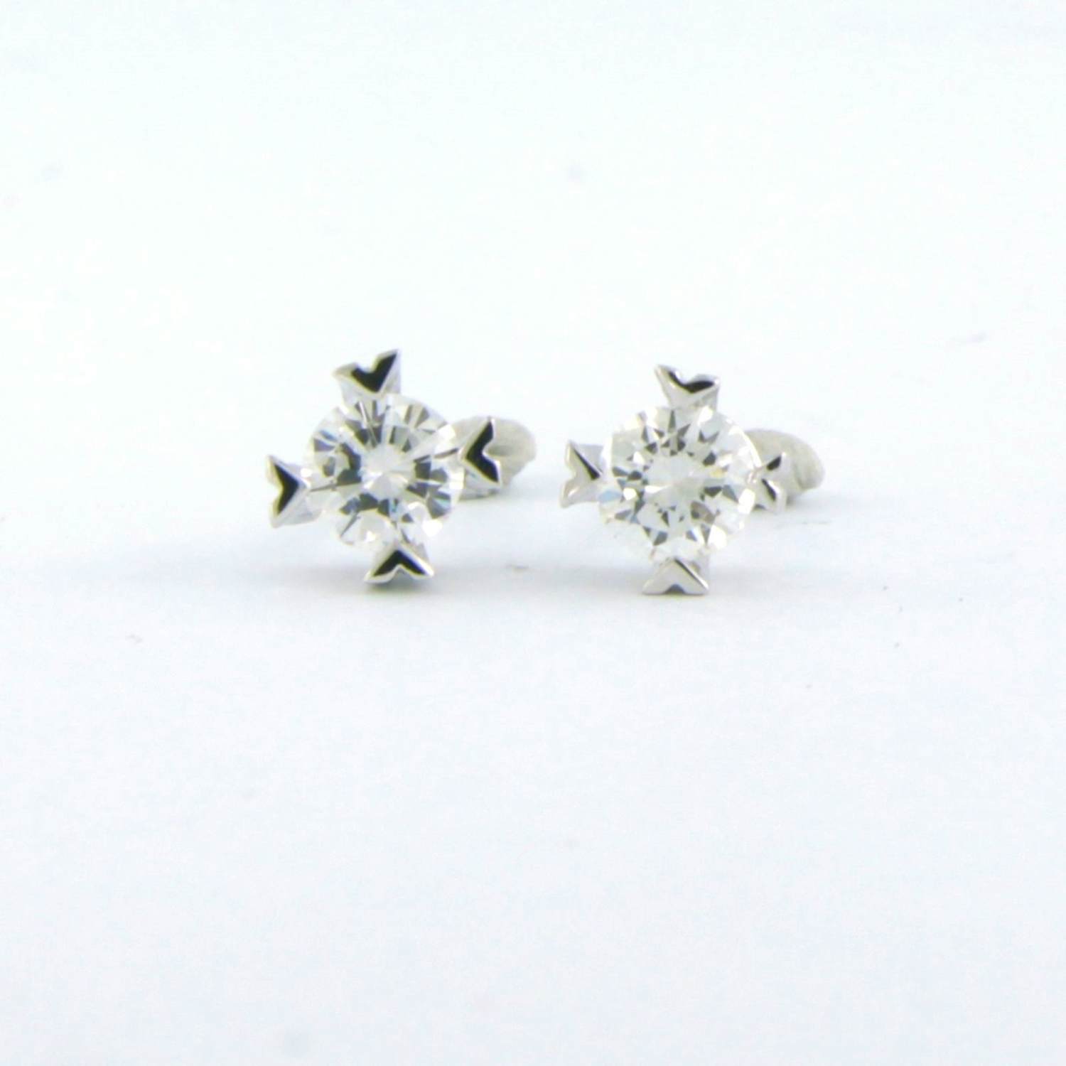 18k gouden solitair oorknoppen met briljant geslepen diamant 0.22ct F/G - VS/SI kopen? Bied vanaf 310!