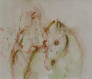 AcheterConstant - Ingelijste aquarel: 'Rustende amazone' - 1987? Enchérissez de 4750!