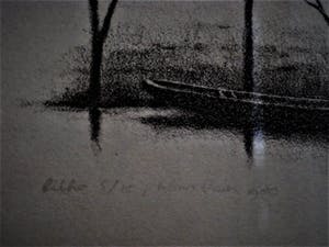 Hans Visser - Verstilde Grafiek - Zeer bep. Oplage (12) - "bootje in Polderlandschap" gesignee kopen? Bied vanaf 10!