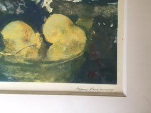 Kees Verwey - Stilleven fruitschaal met bloemen kopen? Bied vanaf 125!