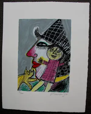 Corneille - Zeefdruk: Clown - 1994 kopen? Bied vanaf 225!