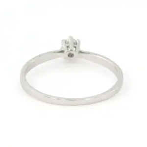 18k wit gouden solitair ring met briljant geslepen diamant 0.09 ct - rm 16.5 kopen? Bied vanaf 200!