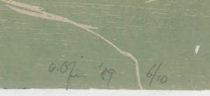 Vincent van Ojen - Houtsnede, Herfstlandschap - Ingelijst kopen? Bied vanaf 35!