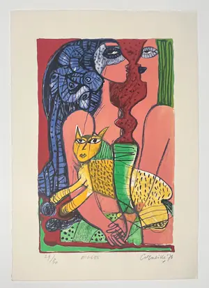 Corneille - Oude lithografie L'Orientale, 1973, E/A kopen? Bied vanaf 500!