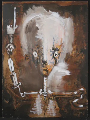 Roland Berning - Acryl op paneel, Z.T. Figuur kopen? Bied vanaf 1!