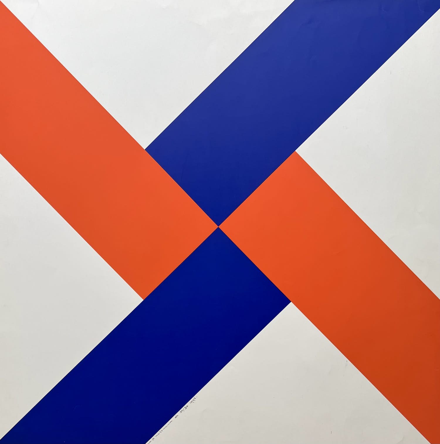 Jaap Hoffmann - handgesigneerde kleurenzeefdruk | 'zonder titel' | 1973 kopen? Bied vanaf 1!