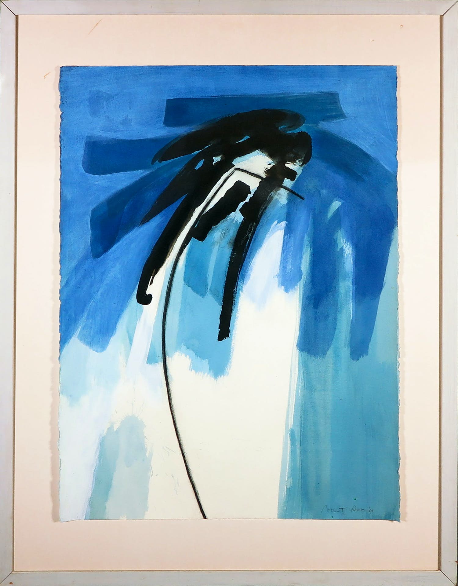 Aart Roos - Gouache, Zonder titel - Ingelijst kopen? Bied vanaf 1!