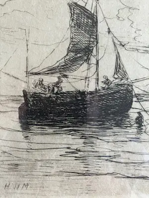 Buy Hendrik Willem Mesdag - Gemeerde vissersboot? Bid from 450!