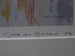 Gert van Reenen - gesigneerd Abstract expressionistisch Litho - oplage 200 - met opdracht kopen? Bied vanaf 10!
