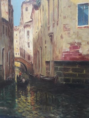 Niet of onleesbaar gesigneerd - TH.J.Scheffer 1942. Venetie. kopen? Bied vanaf 10!