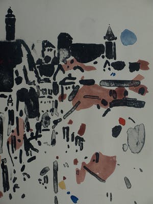 Oskar Koller - Lithographie und Aquarell, Ohne Titel – 1969 - Auflage: 50 kopen? Bied vanaf 1!