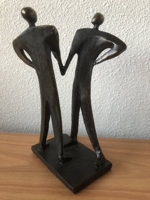 Brons (Onbekend) - Schitterend beeld met de titel " BEDANKT " kopen? Bied vanaf 25!
