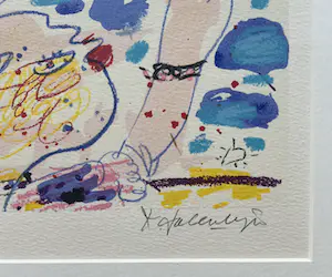 Kees Salentijn - handgesigneerde litho | 'Zonder titel' | (KEURIG INGELIJST) kopen? Bied vanaf 1!
