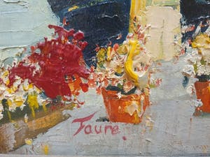 Niet of onleesbaar gesigneerd - Bloemenmarkt Amsterdam met zicht op de Munttoren kopen? Bied vanaf 1!