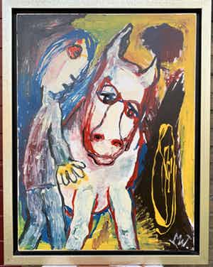 Martin van Wordragen - Martin van Wordragen - Olieverf op doek - Staljongen (60x80) verkocht voor € 420!