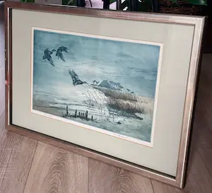 Abe Gerlsma - Ingelijste kleurenets, Iere Moarn kopen? Bied vanaf 80!