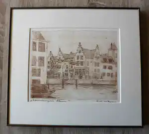 Willem Hopman - Ets, De kaasmakers gracht te Alkmaar. verkauft für € 35!