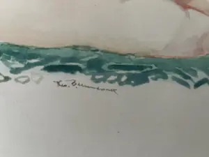 Theo Beerendonk - aquarel Liggend naakt kopen? Bied vanaf 45!