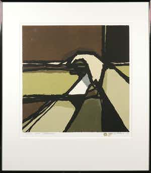 Fon Klement - Boardsnede, Tenir - Ingelijst verkocht voor € 60!