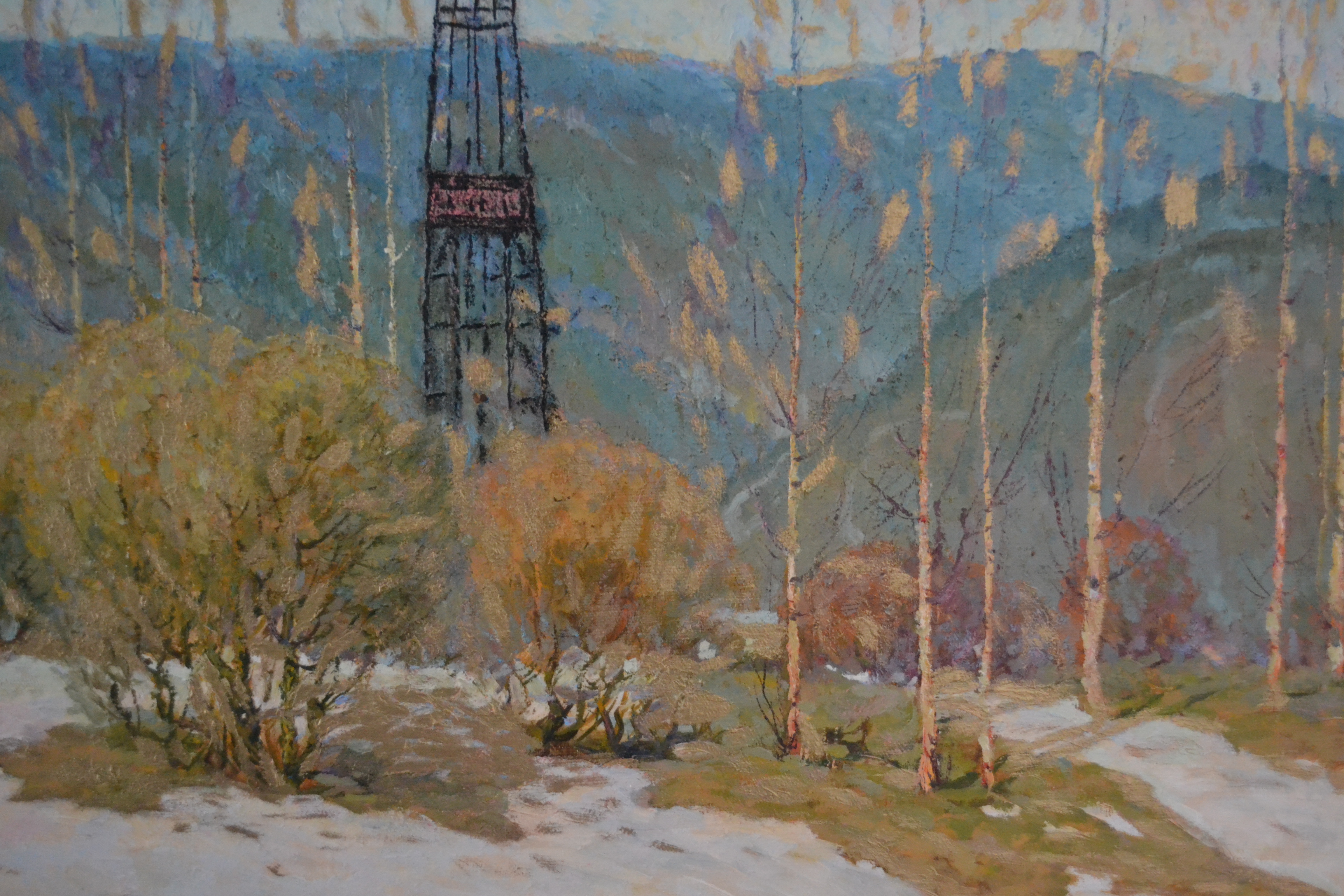 Niet of onleesbaar gesigneerd - Russische school - Olieverf op doek - Voorjaar kopen? Bied vanaf 1!